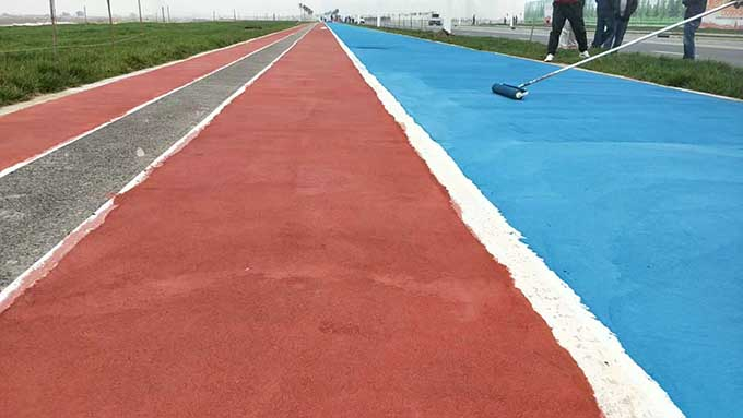 哈爾濱風(fēng)景區(qū)游覽地瀝青路面改色翻新變色施工