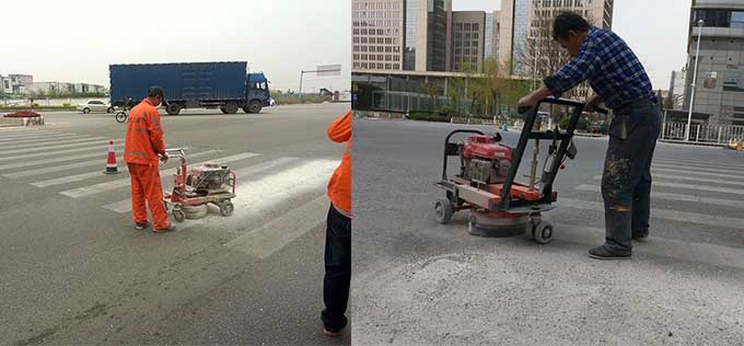 哈爾濱黑色瀝青路面地面標(biāo)線(xiàn)清除施工